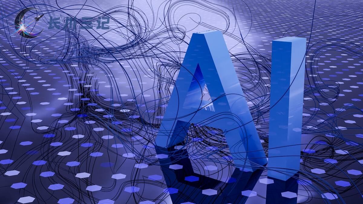 AI神经网络与数据流动的抽象概念图